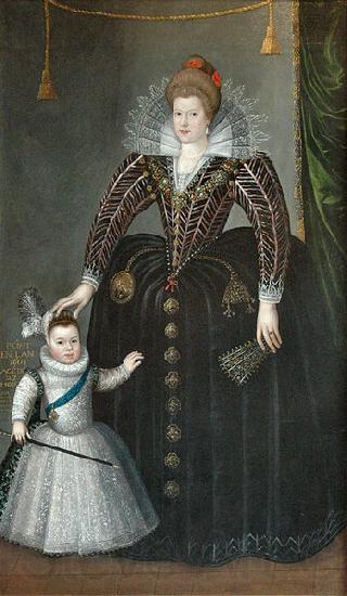 Charles Martin Portrait of Maria de' Medici and her son Louis XIII France oil painting art
